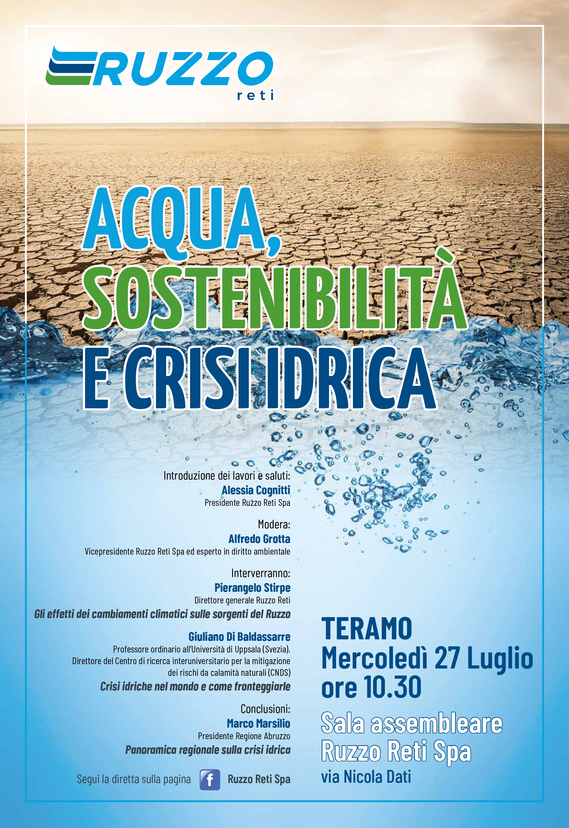Acqua, sostenibilità e crisi idrica